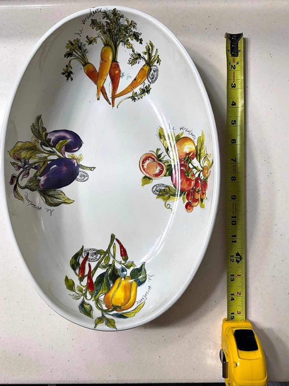 Vintage Effetti Handmade Italian Oval Fruit Platter